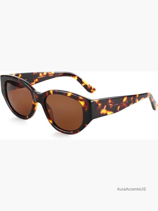 Polarized Cat Eye Sunglasses Women Round Retro Shades UV Protection main image 5